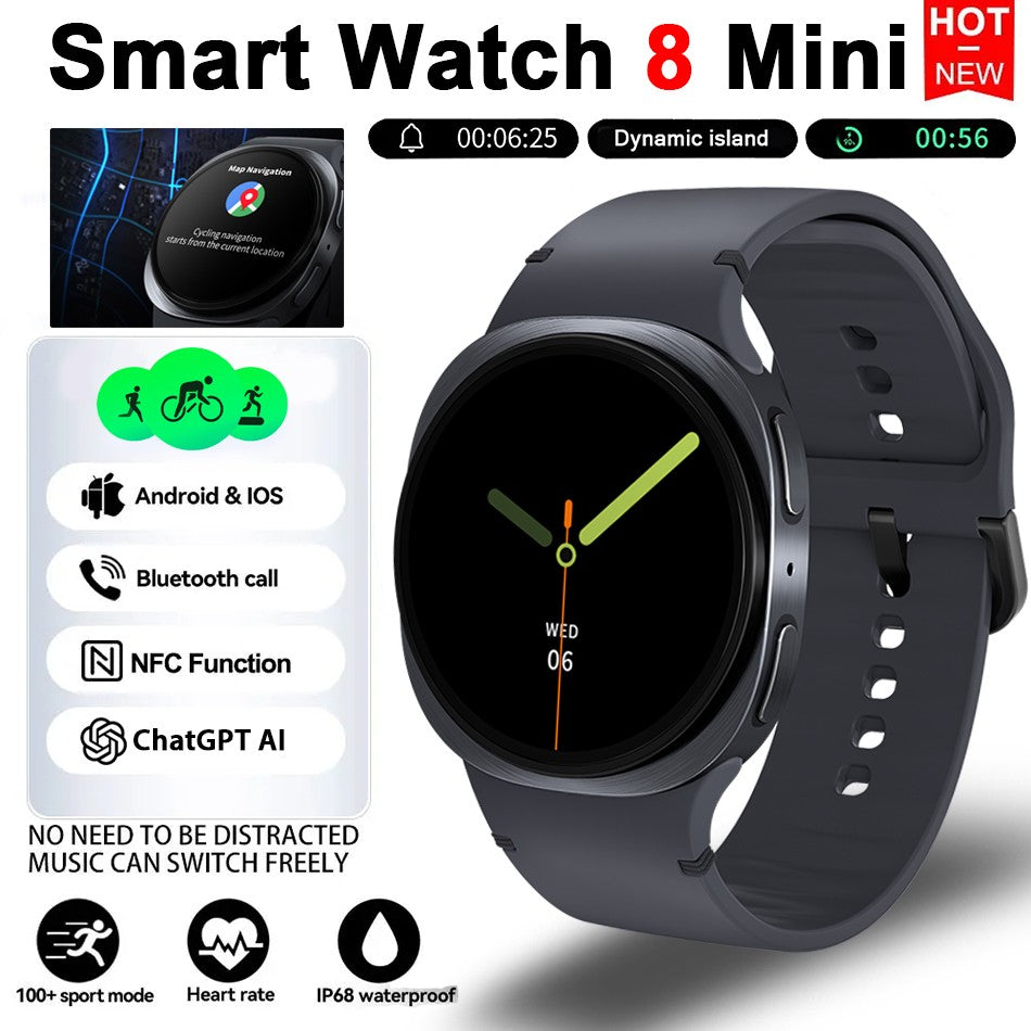 2026 Relógio Smartwatch GPS para Homens Mulheres Esporte Monitor Cardíaco Chamada Bluetooth NFC IP68 À Prova D'água Bússola Smartwatch 8 Mini
