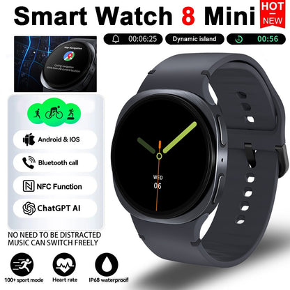 2026 Relógio Smartwatch GPS para Homens Mulheres Esporte Monitor Cardíaco Chamada Bluetooth NFC IP68 À Prova D'água Bússola Smartwatch 8 Mini