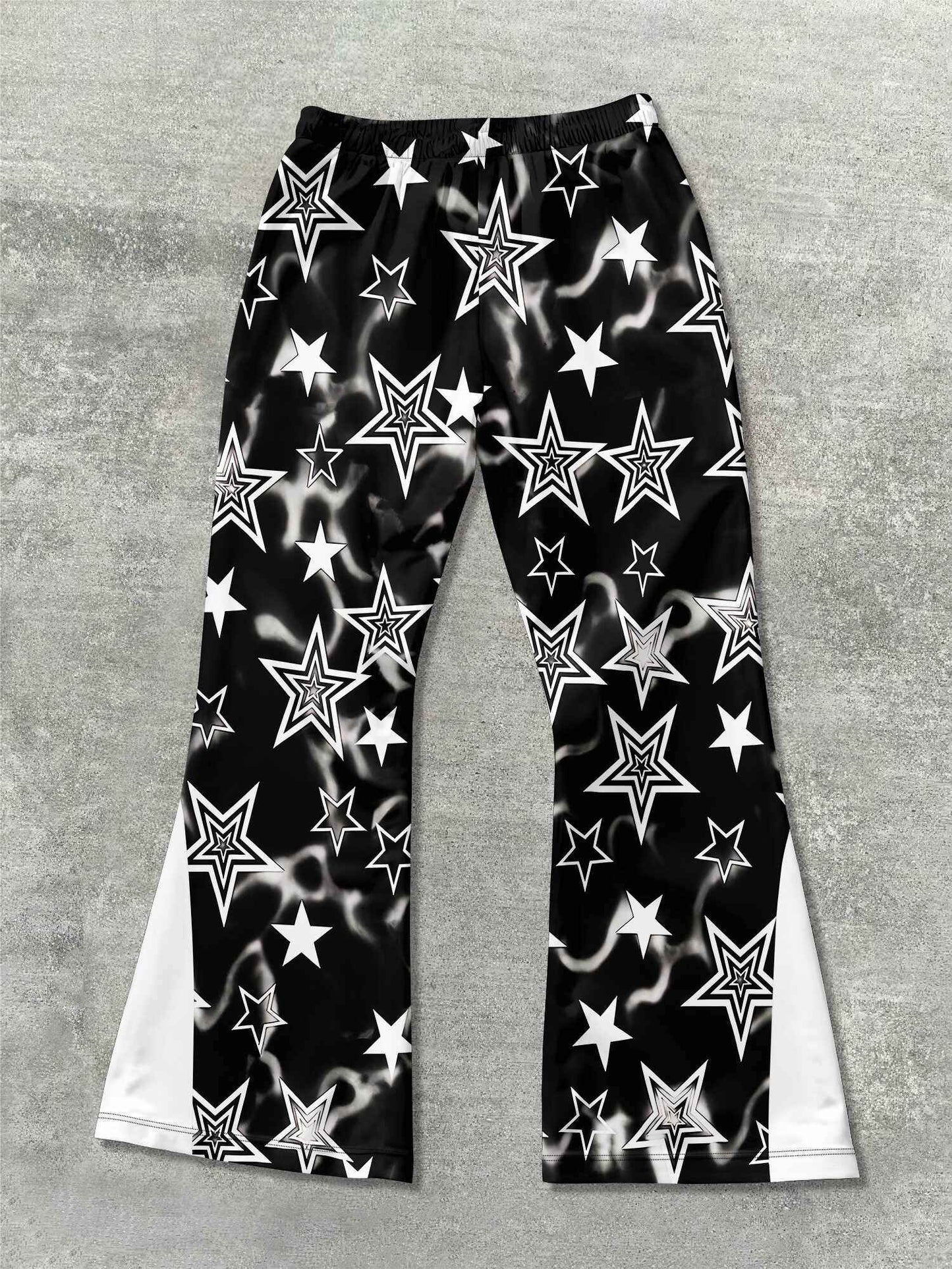 Calça Boca de Sino Masculina Y2k Solta Estampada em 3D Calça Casual Moletom Cintura Média Esportiva Roupa Feminina Streetwear Hip Hop Vintage