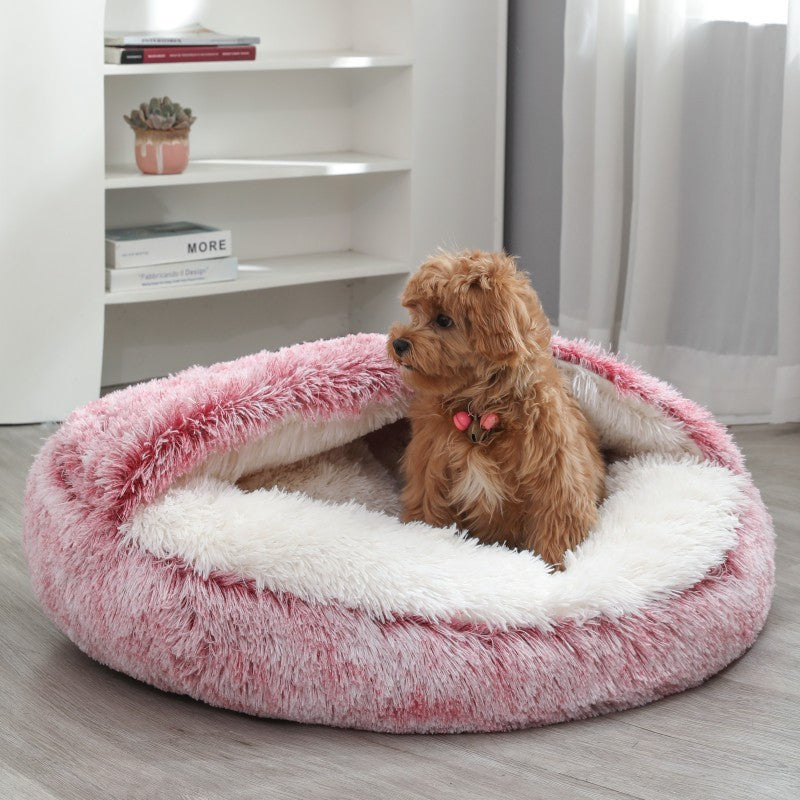 Cama Redonda para Cães, Quente de Inverno, Cama de Gato de Pelúcia, Cesto para Cães Lavável, Cama de Estimação para Cães de Pequeno, Médio e Grande Porte, Sofá para Gatos