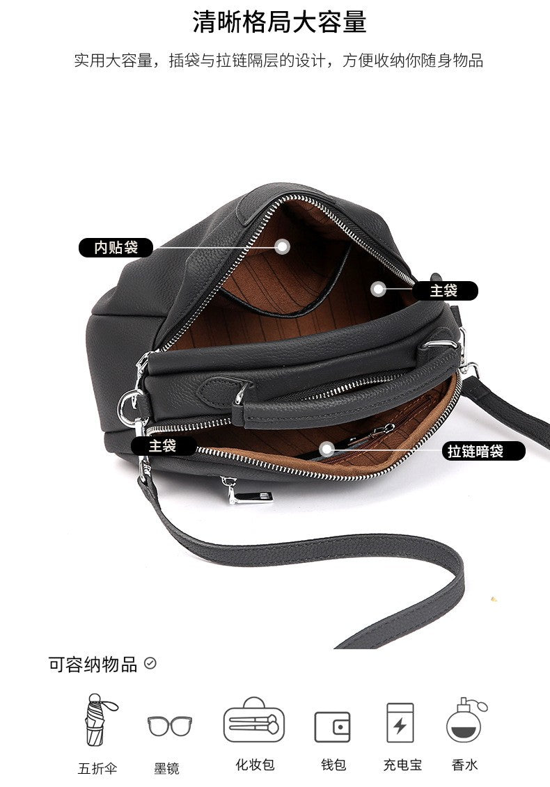 Genuine Leather Women's Bag 2026 New Luxury Designer Handbags Women High Quality Cowhide Shoulder Bag Versatile Crossbody Bags
