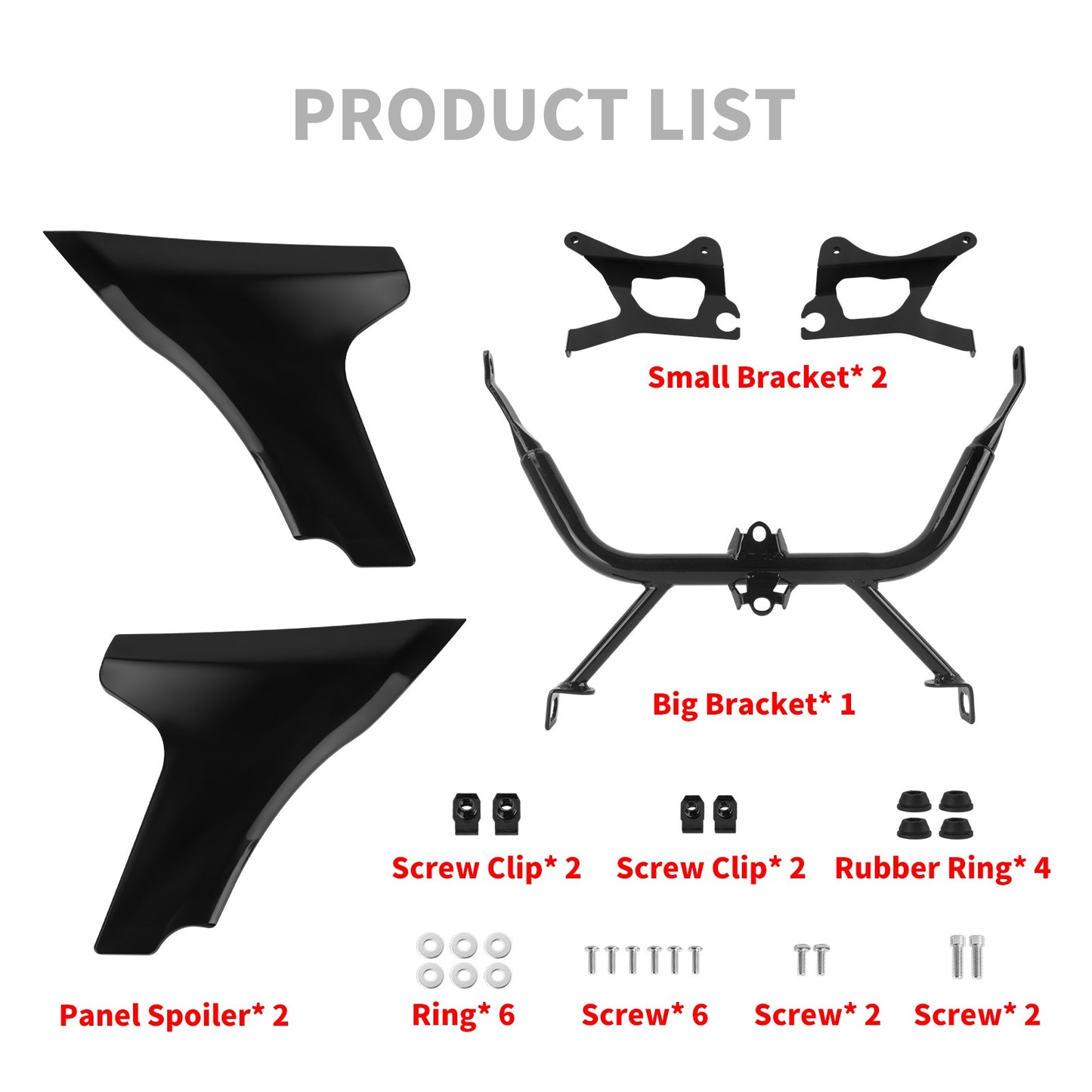 Kit de Suporte para Spoiler do Painel Lateral da Carenagem da Motocicleta para Harley Touring Road Glide FLTRXSE 2023 FLTRX FLTRXSTSE CVO 2024 2025