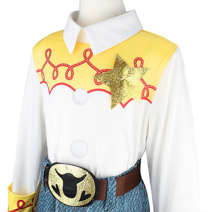 New Toy Cosplay Story Woody Costume Halloween Anime Movie Trish Sheriff Cowboy Cosplay Costume Cosplay Costume