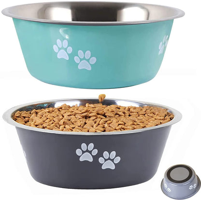Tigelas Fofas para Cães Médios e Grandes Tigelas de Alimentação Tigelas de Água Aço Inoxidável Tigela Pequena para Ração de Cães Comedouros Elevados para Animais de Estimação