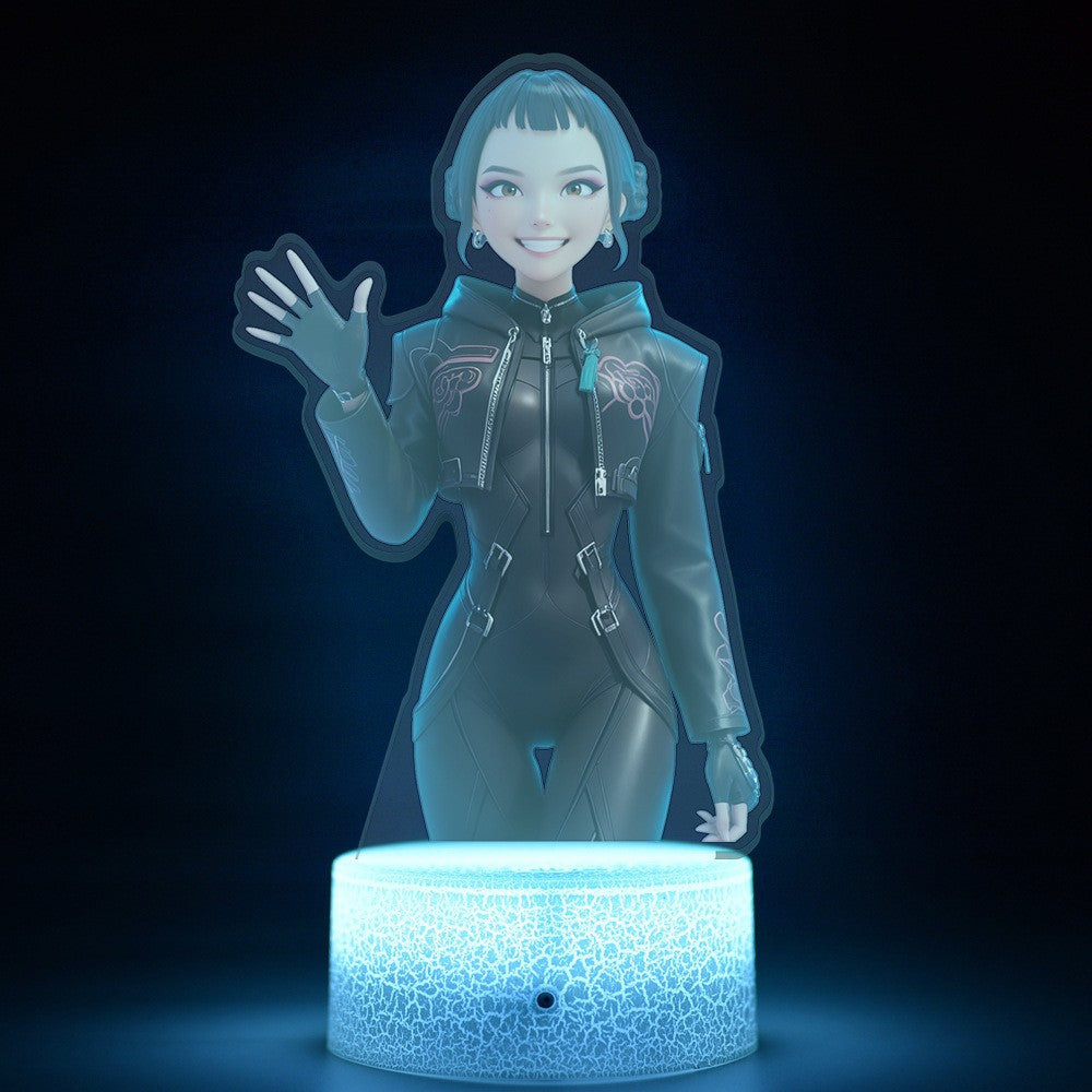 KPop K-POP Demon Hunters Kawaii Zoe Mira Rumi Saja Boys Superstar Monochrome Light Remote Control 16 Color Light Night Light