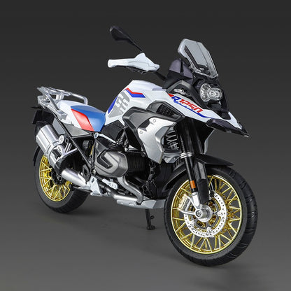 1/9 R1250 GS ADV Liga De Motocicleta De Corrida Diecasts Rua Esportes Motocicleta Modelo Simulação Com Luz Coleção Crianças Brinquedos Presente
