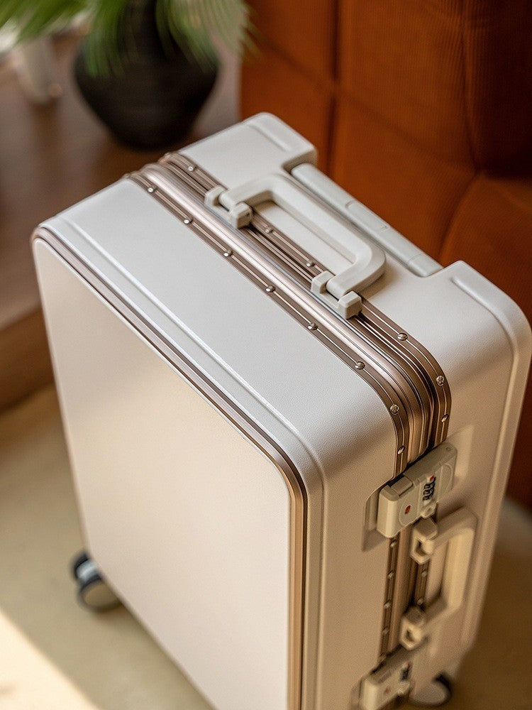 Nova Mala de Alta Qualidade 20" de Bordo para Viagem Trolley Bag Estrutura de Alumínio Atualizada com Trava Bagagem de Rodinhas Material ABS+PC