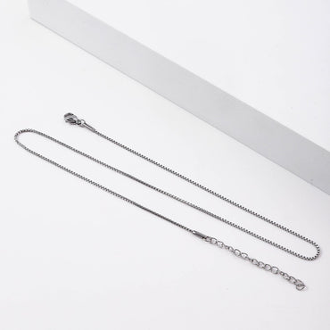 1.2mm Simple Stainless Steel Box Chain Necklace Gold Color Titanium Steel Men Necklace Fashion Women Jewelry Trend Accessories
