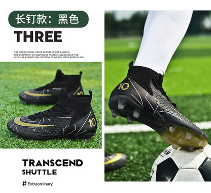 Hot Sale Mens Soccer Cleats High Ankle Football Shoes Long Spikes Outdoor Soccer Traing Boots For Men Women Soccer Shoes