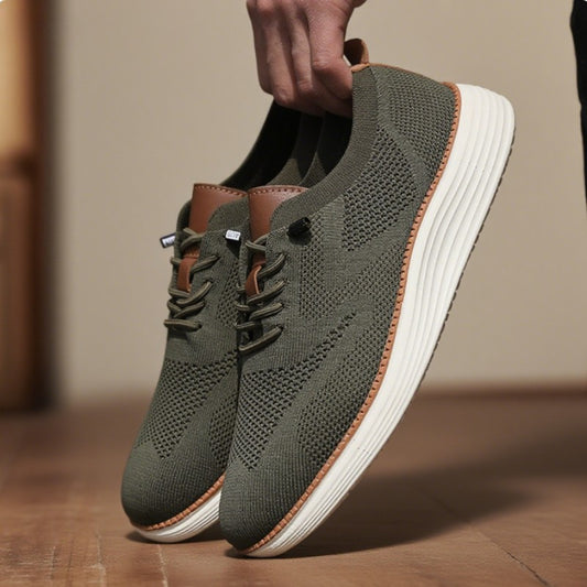 Men Casual Walking Shoes Breathable Mesh Knit Sneakers Hot Selling Bestselle Lightweight Non-slip Flat Lace Up Running Shoes Men
