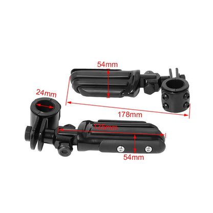 1 1/4" 32mm Motorcycle Foot Rest Highway Engine Guard Foot Pegs Mount Footrest For Harley Touring Honda Kawasaki Suzuki Yamaha