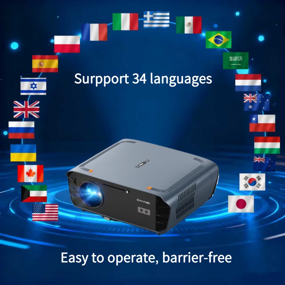 Novo projetor 4K UHD 3500 ANSI Google TV home theater projetor TOF 1080P Android WiFi 2.4+5G foco automático vídeo Projetor quente