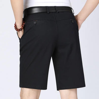 100% Cotton Shorts Men Knee Length Boardshorts Classic Brand Comfortable Clothing Beach Shorts Male Short Trousers