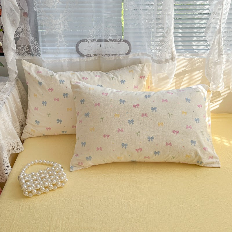 Cute Duvet Cover Set 3-Piece Breathable Ultra-Soft Bedding Set with 1 Duvet Cover and 2 Pillowcases, Sweet Girly Bed Set Decor