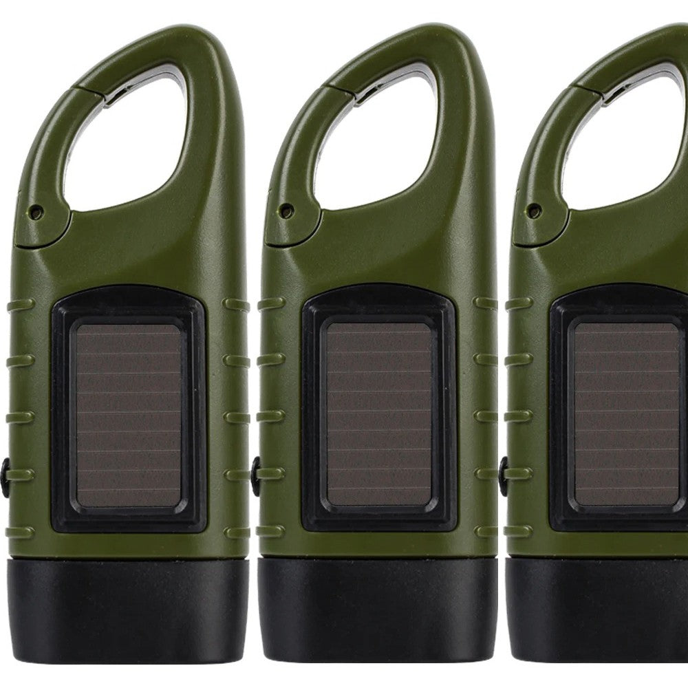 Solar Led Flashlights Portable Hand Cranked Dynamo Torch for Outdoor Riding Camping Power Hiking Long-range Emergency Lantern