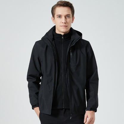 Autumn New Men's Mountaineering Jacket Windproof and Waterproof Fabric Fashion Hip Hop Design Casual Oversize Outdoors Coat