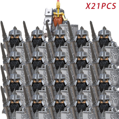 Soldado Asgard Medieval Anão LOTR Javali Cabra Carroça Animais Figuras Blocos de Montar Brinquedos Tijolos Senhor Presente Para Crianças