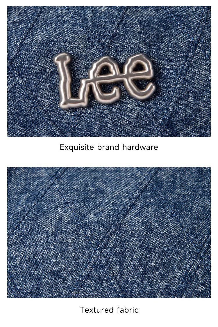 LEE Chinese Knot Denim Blue Women's Handbag Fashion Trend Daily Jeans Medium Size Tote Shoulder Bag for Ladies Commute Tote Bag