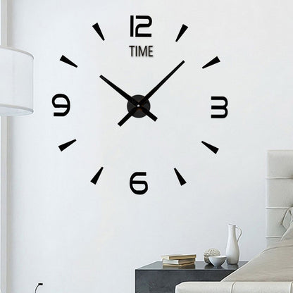 Modern Design Large Wall Clock 3D DIY Quartz Clock Fashion Watch Acrylic Mirror Stickers Living Room Home Decoration Decor
