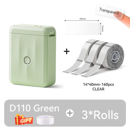 NIIMBOT D110 Upgraded Version Thermal Label Printer Mini Portable Smart Label Maker With Tape for Office Home Kitchen School