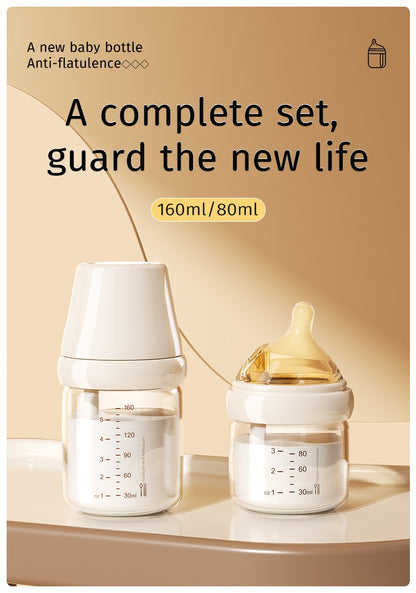 Newborn Baby Items Feeding Bottle 0-6 Months Anti Bloating Anti Spitting Choking Bebe Glass Baby Bottles 160ml Silicone Nipple