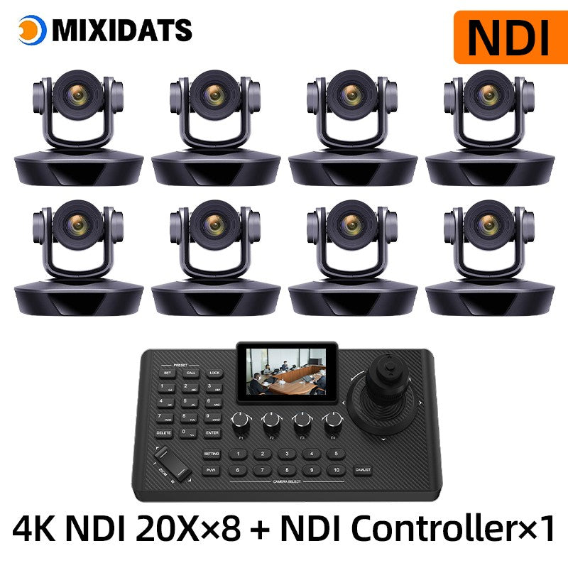 Video Conference Camera Kit 4K PTZ Camera 20X Zoom NDI SDI HDMI IP USB Church live broadcast NDI PTZ camera Controller 1-8pcs
