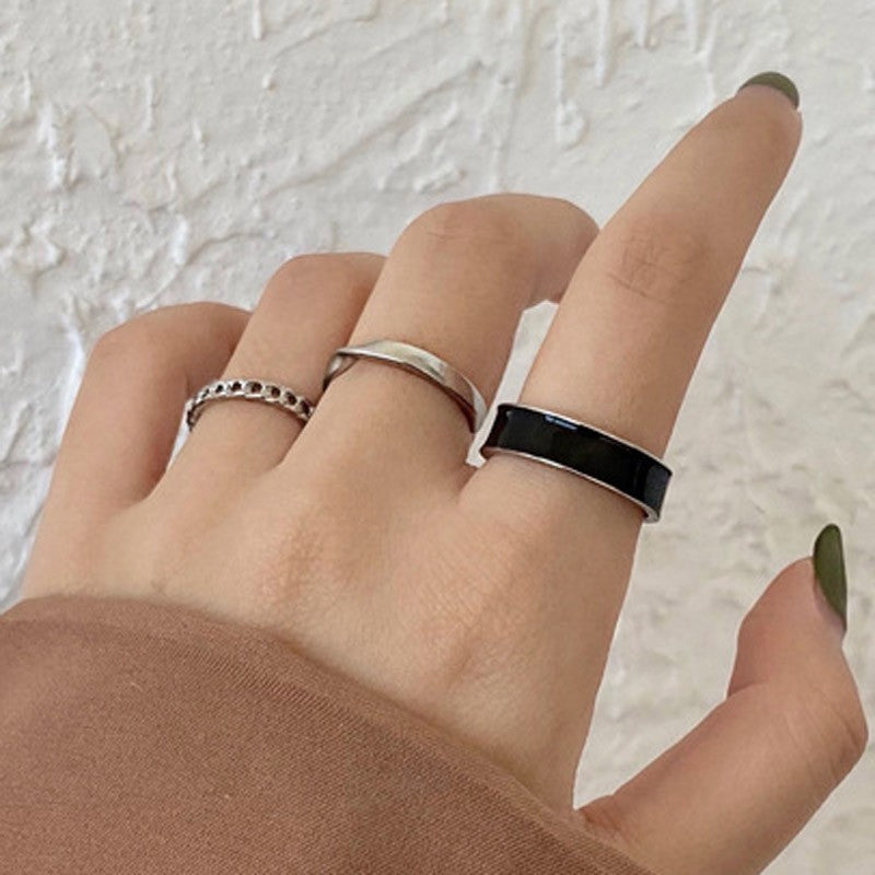 Conjunto de Anéis Boêmios com Zircônia para Mulheres, Anel Dourado com Cristal Boêmio Letra Amor Coração Lua Flecha Flor, Joias de Casamento, Presentes
