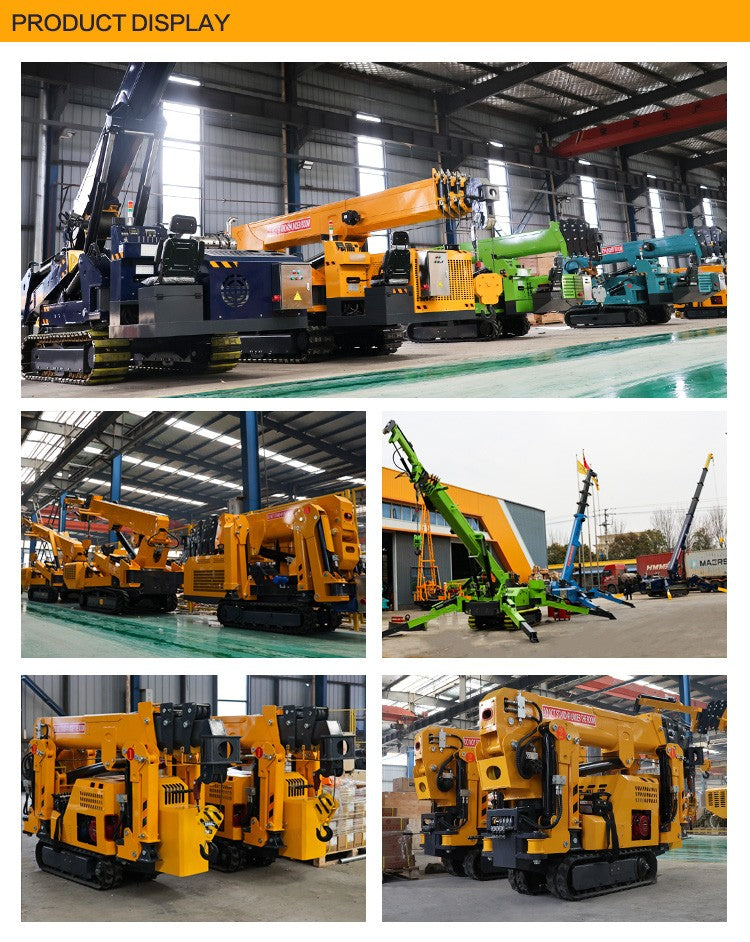 Guindaste Aranha de Trabalho Aéreo Personalizado, Guindaste Hidráulico Portátil de 8 Toneladas para Construção de Armazéns, Equipamento de Elevação, Mini Guindastes de Içamento