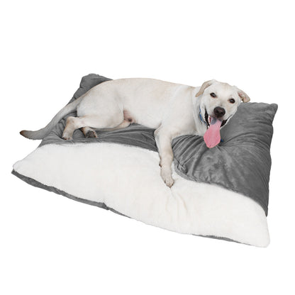para Saco de Dormir Grande para Animais de Estimação Cama de Cachorro Canil de Inverno Quente Removível Lavável Resistente a Mordidas Almofada de Sofá para Filhotes Tapete de Gato de Pelúcia