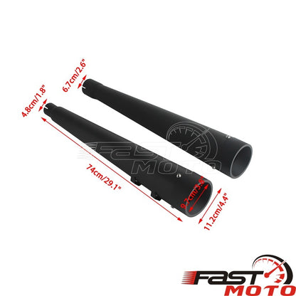 Motorcycle Slip On Mufflers Dual Exhaust Pipes For Harley Touring Road King Road Glide Electra Glides 2017-2023 Exhausts Muffler