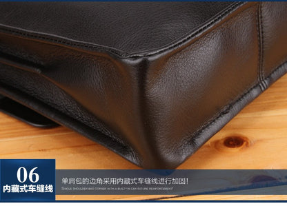 New Men's Bag, Business Shoulder Bag, Wear-resistant Waterproof PU Leather 10 Inch Capacity Men's Briefcase POLO Casual Bag