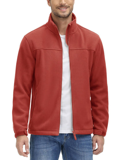 TACVASEN Winter Windproof Fleece Jackets Full Zip Mens Winter Jacket Multi-Pockets Work Coats Hiking Windbreaker Climbing Parka