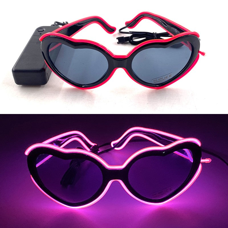 1PC Light Up LED Glasses Glow Sunglasses EL Wire Neon Glasses Glow in The Dark Party Supplies Neon Party Favors for Adults