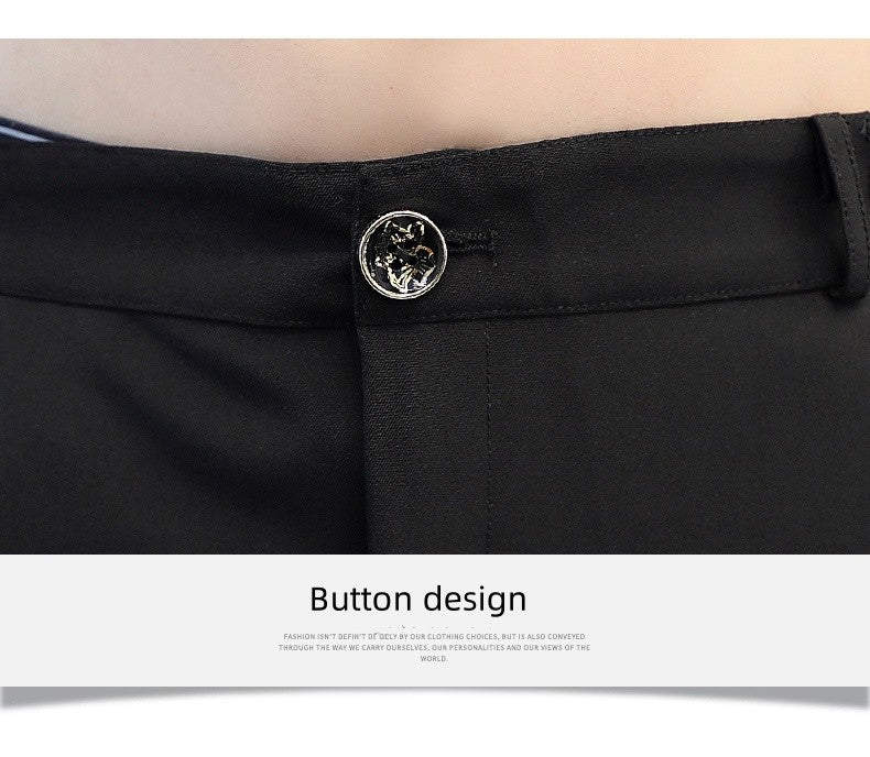 Summer 2025 Korean Slim Fit Short Sleeve Suit Casual Thin British Style Seven-Point Mid-Sleeve Suit for Men