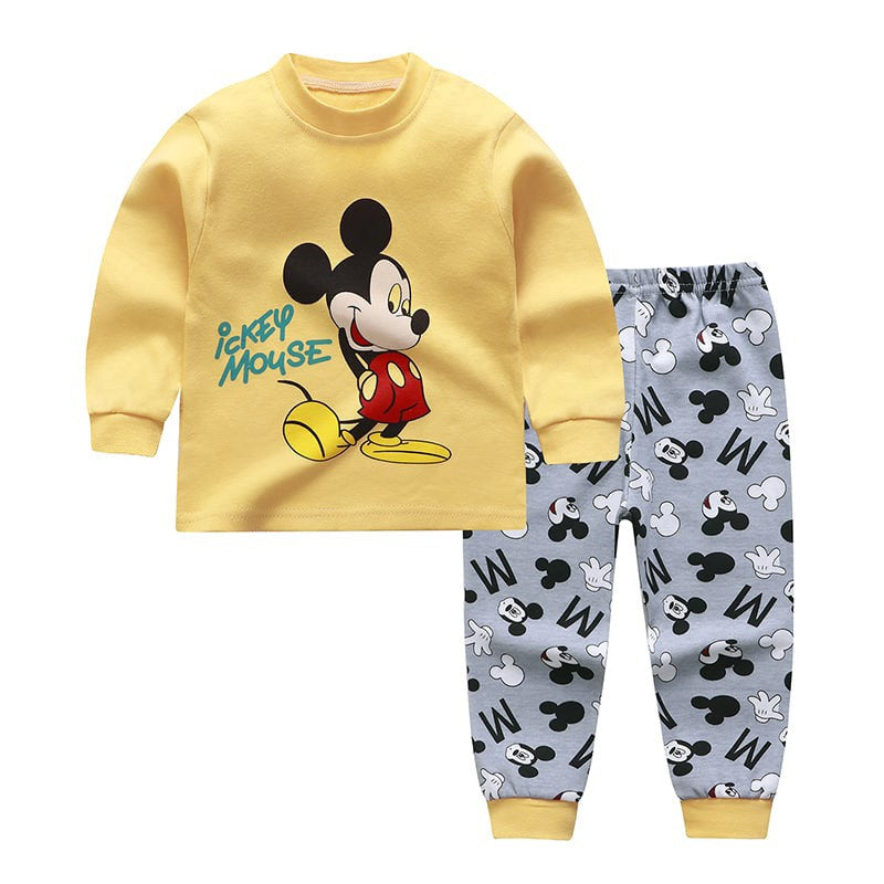 1-5Years New Children's Clothing Sets Boys Mickey Variety Cartoon Sleepwear Clothes Kids Pajamas Set Baby Girls Cotton Pyjamas