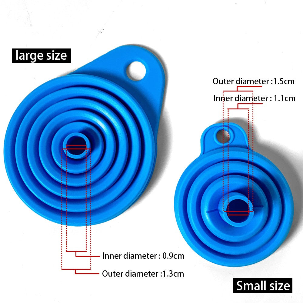 2 Peças Funil Dobrável para Motor de Carro Funil de Líquido de Silicone Ferramentas para Troca de Óleo e Gasolina para Carros e Motos Acessórios