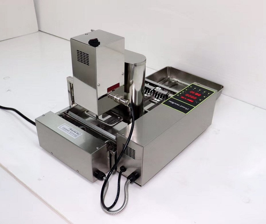 800-1000Peças/H Donuts 2000W Aquecimento Elétrico com Controle por Computador Máquina Automática de Fazer Rosquinhas de 4 Fileiras Máquina de Fazer Rosquinhas Automática 110V