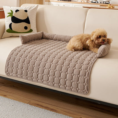Inverno Quente Cama de Cachorro Sofá Capa Cobertor Super Macio Almofada Tapete para Cães Pequenos Travesseiro de Pescoço de Pelúcia Ninho de Gato Cama Para Perros