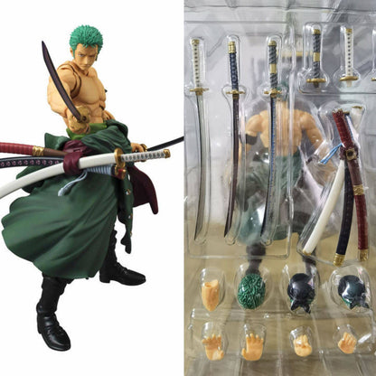 Anime One Piece Action Figure Zoro Luffy Ace Modelo Articulado Estátua Colecionável