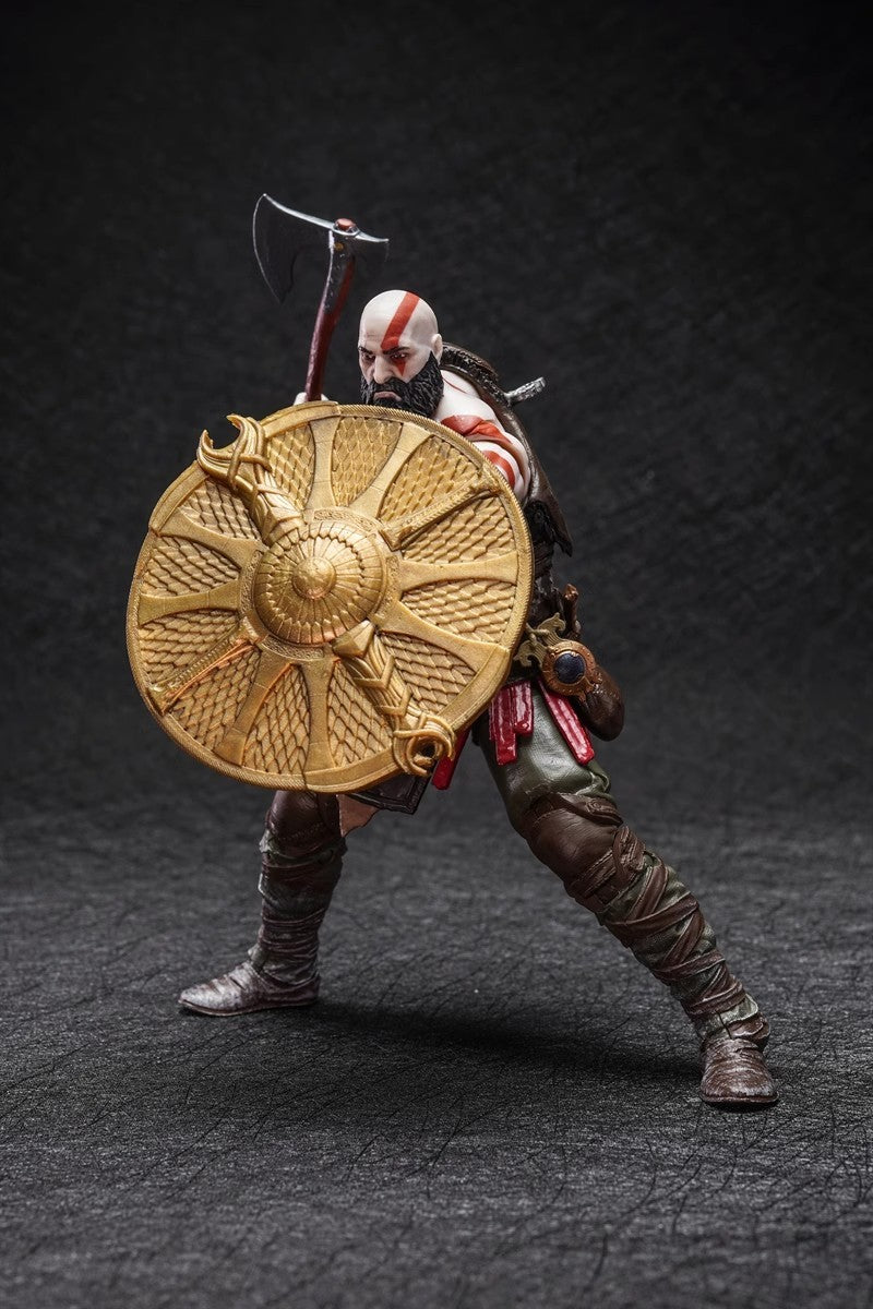 Modelo Kratos God Of War Ragnarok Figuras Jogo Action Figure Brinquedos Anime 15cm Estatueta Colecionável Boneco Articulado Presente para Exposição