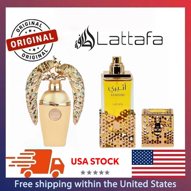 Lattafa Perfume de Luxo Acessível, Oud e Rosa Árabe, Óleo Concentrado de Perfume, Perfume Árabe de Longa Duração Para o Dia e a Noite