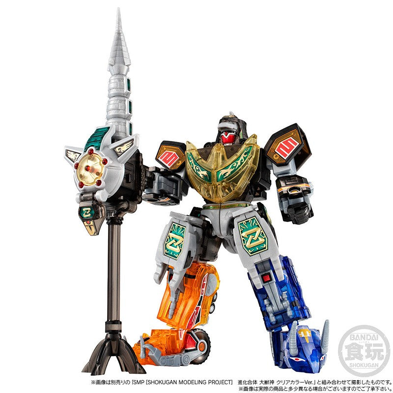 Bandai Original Mighty Morphin Power Rangers SMP SUPER MINIPLA DRAGONCAESAR Combine CLEAR COLOR Anime Figure Collection Toys