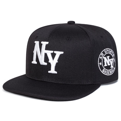 Bonés de beisebol casuais ajustáveis para primavera e outono, bonés unissex bordados com letras NY, estilo hip-hop, para uso ao ar livre, chapéu de proteção solar, boné esportivo