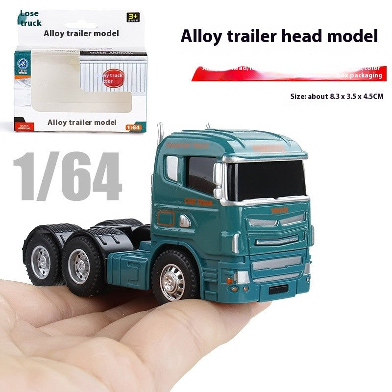 Modelo de Cabine de Caminhão em Liga 1:64, Estilo Retrô com Motor de Fricção, Brinquedo Perfeito para Crianças, Item de Colecionador em Miniatura