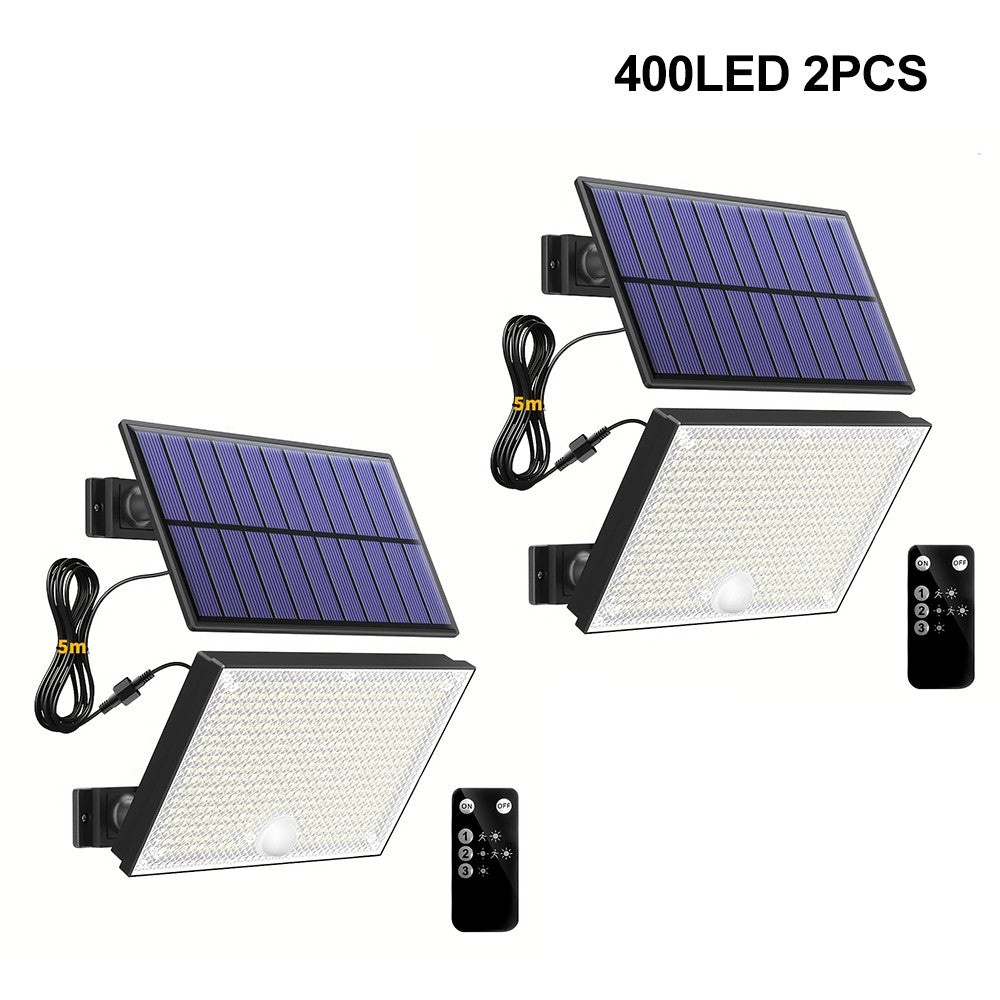 New 400LEDS Solar Lights Outdoor Motion Sensor Solar Security Lights 3 Modes Garden Light Waterproof Solar Powered Light Yard Sh