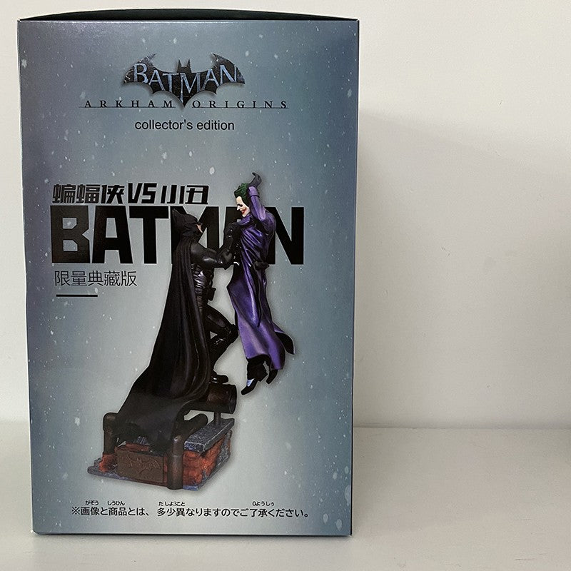 Boneco Articulado Batman VS Coringa Coleção Arkham Brinquedos Modelo Quadrinhos Anime Bruce Wayne Coringa Estatueta Com Base Estátua Grande
