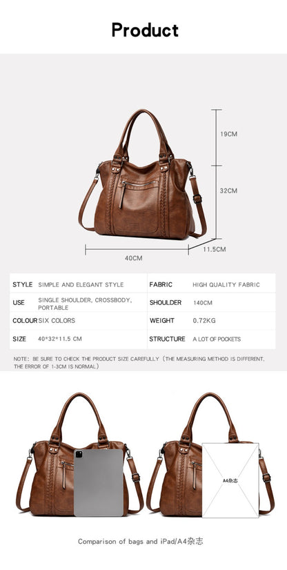 Genuine Brand Soft Leather Shoulder Crossbody Bags for Women Hot Luxury Handbag Women Bags Designer Casual Tote Messenger Bag