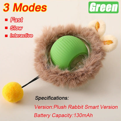 Novo Brinquedo Interativo para Gatos Bola Rolante Automática com Cauda Falsa Brinquedo Elétrico Inteligente Recarregável para Animais de Estimação Treinamento de Cães e Gatos Imita Rato
