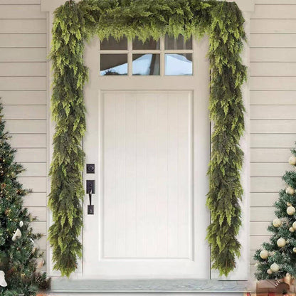 Christmas Garlands Artificial Green Pine Decoration Artificial Garland for Wreath Fireplace Tree Mantel Porch Indoor Stairs