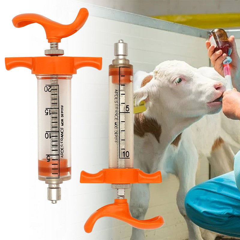 Seringa de alimentação de aves, ratos e papagaios – Injeção de vacina ajustável com tubo reto de 10 ml/20 ml para ferramentas veterinárias